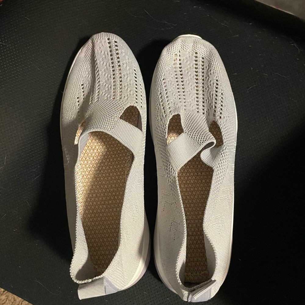 Stylish Gray Women's Slip-On Shoes